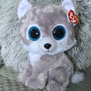 TY Beanie Boos RARE & RETIRED (Great Wolf Lodge Edition) 9" Gray Wolf: Warrior